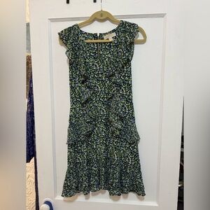 MICHAEL Michael Kors Blue and Green Floral Mini Dress